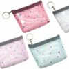 TENDYCOCO Tendycoco 4Pcs Clear Coin Purse Transparent Change Purse With Keychain Sequin Money Pouch Mini Pvc Jelly Wallets For Women Girls | Coin Purses & Pouches