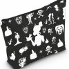 MNIGIU Princess Frog Inspired Gift Princess Frog T Fans Gift Princess Frog Merch Makeup Zipper Pouch For Women (Patf Black Bs) | Coin Purses & Pouches