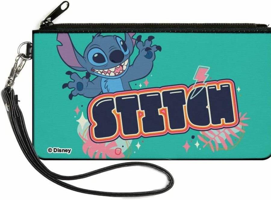 Buckle-Down Disney Wallet, Coin Purse, Lilo And Stitch Stitch Claws Out Pose And Title Blue, Canvas | Coin Purses & Pouches