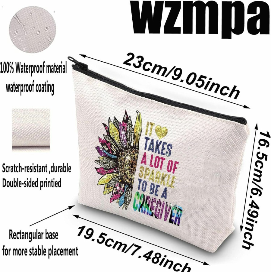 WZMPA Wzmpa Caregiver Cosmetic Bag Nanny Babysitter Gift It Takes Lots Of Sparkle To Be A Caregiver Zipper Pouch For Nanny Daycare Nurse Caretaker (Be A Caregiver) | Coin Purses & Pouches