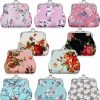 Weewooday 10 Packs Women Coin Purse Small Coin Purses Pouches Cute Change Wallets For Women Kiss Lock Change Purse Change Pouch (Floral) | Coin Purses & Pouches