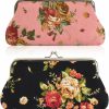 VIOCIWUO Viociwuo Floral Buckle Coin Purses 8Pcs Cute Rose Small Vintage Pouch Kiss-Lock Change Purse Wallets For Women Girls Kids Gift | Coin Purses & Pouches