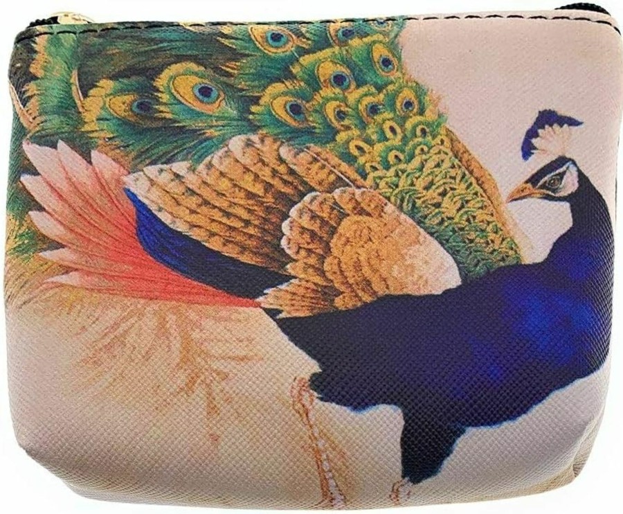 Value Arts Value Arts Colorful Peacock Coin Purse Pouch With Key Ring | Coin Purses & Pouches