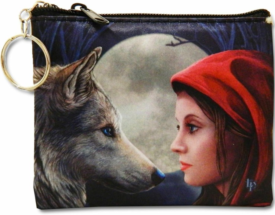 Midsouth Products Lisa Parker Key Chain Coin Purse - Wolf Moonstruck | Coin Purses & Pouches