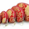 Golden Amy 5Pc Zipper Jewelry Pouches Brocade Cosmetic Bags Embroidered Coin Purses For Women - Red | Coin Purses & Pouches