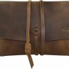 Heather's Heather'S, Minimalist Clutch Bag For Cards, Money, And Coins, Great For Makeup, Cosmetics & Toiletry Items, Full Grain Leather, Handmade, Bourbon Brown | Coin Purses & Pouches