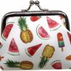 Adam Victor Lovely Watermelon Pineapple Ice Cream Coin Purse- Mini Colorful Clasp Pouch Wallet Key Bags Money Bag, Perfect Gifts For Girls Kids Purses Women Wallets Buckle Party Favors | Coin Purses & Pouches