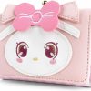 BelugaDesign Belugadesign Kawaii Cat Wallet | Pink Anime Melody Kitty Coin Purse Card Holder Zipper | White Face Eyes Bow Cute Faux Leather Pouch For Kids Girls Teens Women | Hello Case Stuff Sweet Birthday Gifts | Coin Purses & Pouches