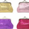 Honbay Honbay 4Pcs Glitter Sequin Coin Purse Kiss Lock Change Purse Shiny Trinkets Pouch Small Women Wallet Clutch Purse | Coin Purses & Pouches