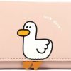 Waikub Waikub - Ladies Cute Animal Purse (Pink), Cute Duck Pattern, Short Three-Fold Coin Purse | Coin Purses & Pouches