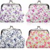 Oyachic Oyachic 4 Pcs Floral Coin Purse Small Change Pouch Kiss Lock Clutch Bag Vintage Handbag Retro Wallet For Women | Coin Purses & Pouches