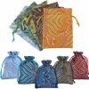 NBEADS Nbeads 10 Pcs 10 Styles Drawstring Bag Rectangle With Wave Pattern Brocade Pouches Chinese Silk Brocade Coin Purse Embroider Jewelry Bag For Gifts Jewelry Pouches Purses | Coin Purses & Pouches