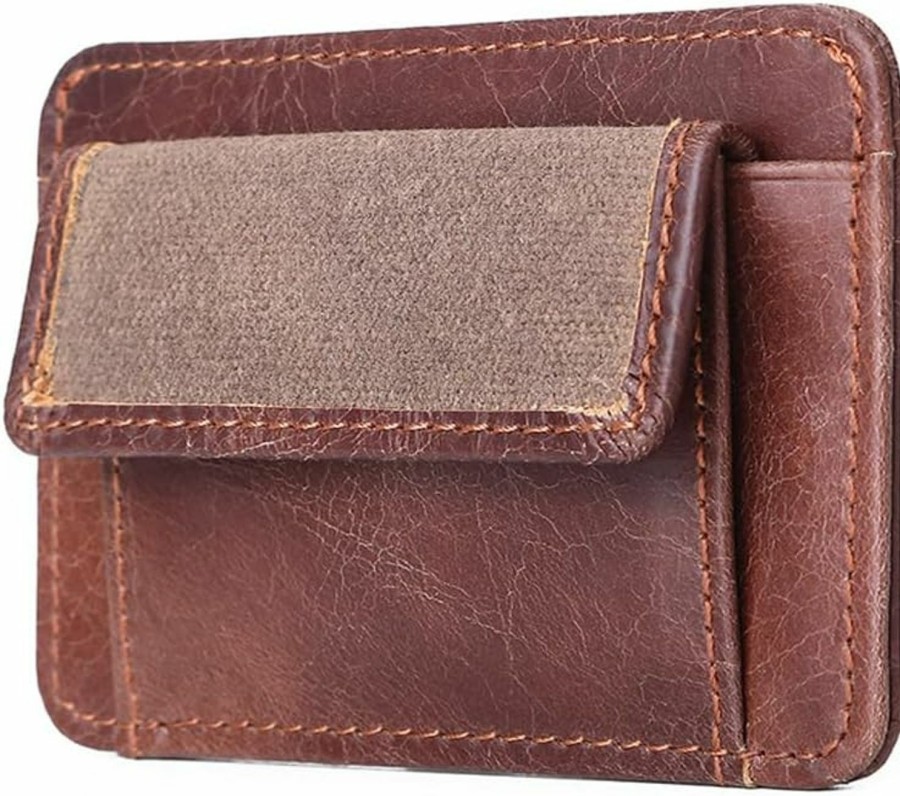 Yzikema Yzikema 1 Pcs Leather Coin Purse Wallet With Card Slots,Snap Leather Coin Pouch, Coin Organizer, Change Holder,Card Case, Mini Slim Leather Storage Bag For Men & Women | Coin Purses & Pouches