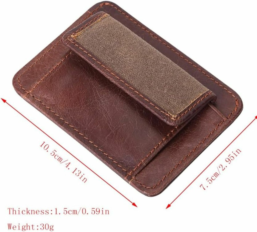 Yzikema Yzikema 1 Pcs Leather Coin Purse Wallet With Card Slots,Snap Leather Coin Pouch, Coin Organizer, Change Holder,Card Case, Mini Slim Leather Storage Bag For Men & Women | Coin Purses & Pouches