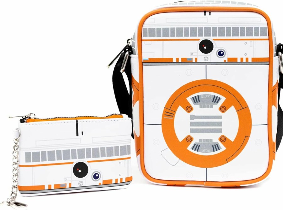 Buckle-Down Star Wars Bag And Wallet Combo, Star Wars Bb 8 Droid Body White, Vegan Leather | Coin Purses & Pouches