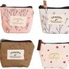 FuninCrea Funincrea Small Coin Purse, 4 Pack Of Different Cute Flower Patterns Canvas Coin Purse With Smooth Zip Mini Wallet For Storing Coin, Credit Card, Id Card, Keys, Lipstick (Colorful) | Coin Purses & Pouches