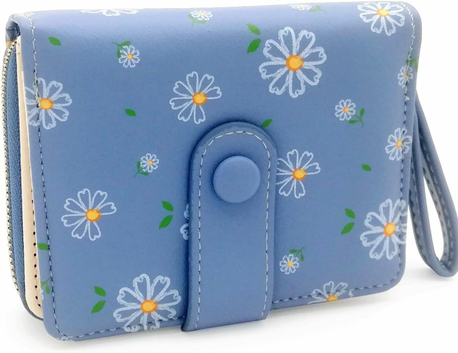 Lydemcia Cute Coin Purse, Small Change Holder For Woman, Fancy Wallet Pouch With Floral Pattern, Birthday Christmas Valentine'S Day Gift For Female Ladies Girls (Blue) | Coin Purses & Pouches