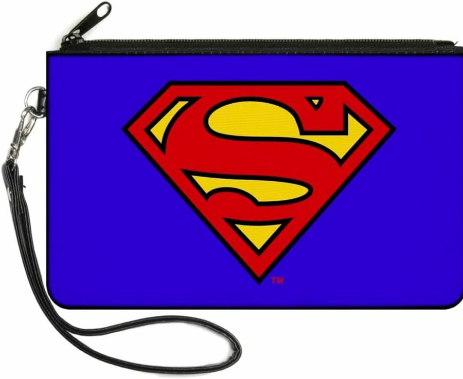 Buckle-Down Buckle-Down Zip Wallet Superman Large Accessory, Superman, 8" X 5" | Coin Purses & Pouches