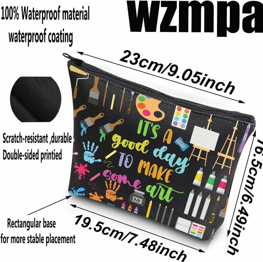 WZMPA Wzmpa Artist Painters Cosmetic Bag Art Teacher Gift It'S A Good Day To Make Some Art Travel Zipper Pouch Bag For Art Teacher Student (Make Some Art) | Coin Purses & Pouches