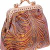 TENDYCOCO Tendycoco Coin Purse Silk Carry Purses Kiss-Lock Change Purse Vintage Trinkets Pouch Clutch Wallet With Clasp Jewelry Storage Bag For Women Girls | Coin Purses & Pouches