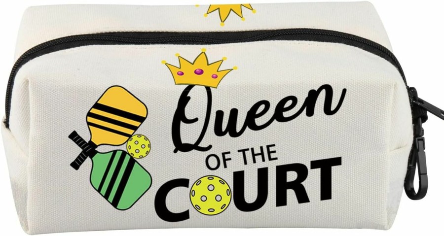 VAMSII Vamsii Pickleball Lover Bag Pickleball Player Pouch Queen Of The Court Gift For Pickleball Coach Pickleball Lover Gift | Coin Purses & Pouches