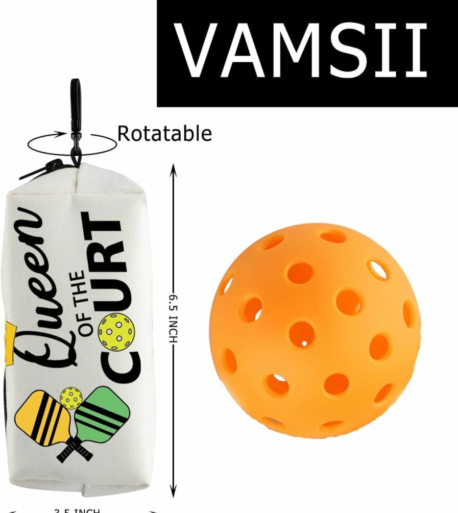 VAMSII Vamsii Pickleball Lover Bag Pickleball Player Pouch Queen Of The Court Gift For Pickleball Coach Pickleball Lover Gift | Coin Purses & Pouches