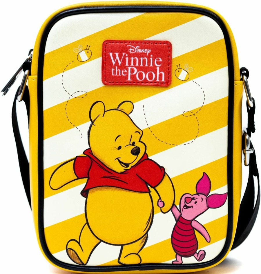 Buckle-Down Disney Bag And Wallet Combo, Winnie The Pooh And Piglet Golden Yellow, Vegan Leather | Coin Purses & Pouches