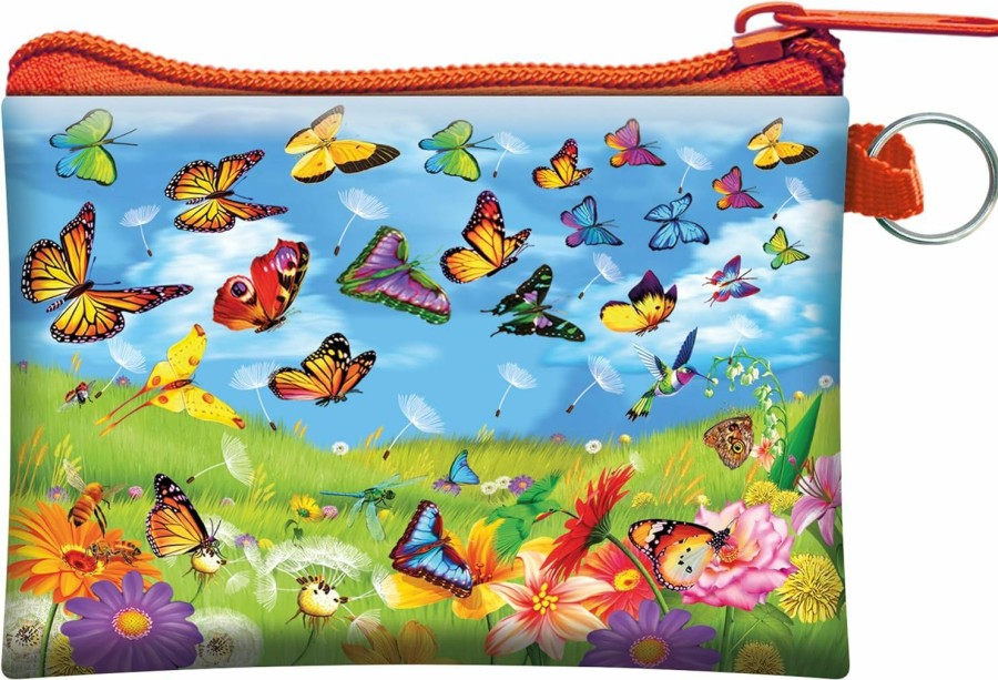 3D Live Life 3D Livelife Coin Purse - Butter Flutter From Deluxebase. Lenticular 3D Butterfly Purse. Cash, Coin And Card Holder With Secure Zipper Featuring Artwork Licensed From Renowned Michael Searle | Coin Purses & Pouches