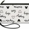 Buckle-Down Disney Wallet, Coin Purse, Mickey And Minnie Mouse Icons And Script Doodles White Black, Canvas | Coin Purses & Pouches