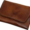 oAutoSjy Oautosjy Rustic Leather Coin Purse Pouch Portable Snap Pouch Cowhide Leather Coin Case Card Case Holder Multipurpose Change Holder Purse Wallet For Men & Women Vintage Key Case Organizer Wallet,Claret | Coin Purses & Pouches