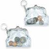 Sonoran Souvenirs Holographic Coin Purse, Kiss-Lock Clasp Iridescent Jelly Wallet (Transparent (2 Pack)) | Coin Purses & Pouches