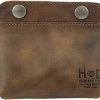 Hide & Drink Hide & Drink, Leather Double Snap Pouch, Coin Purse, Cash & Card Holder, Cable Organizer, Makeup, Handmade Includes 101 Year Warranty (Bourbon Brown) | Coin Purses & Pouches