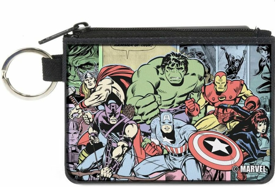 Buckle-Down Buckle-Down Junior'S Canvas Coin Purse Avengers, Multicolor, 4.25\" X 3.25\" | Coin Purses & Pouches