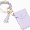 Claire's Claire'S Lavender Beaded Wristlet Coin Bag For Women, Snap Close Mini Coin Pouch Bracelet With Tassel, Keychain Wallet Keeps Important Things Together, Compact And Convenient, 3\" X 5\" | Coin Purses & Pouches