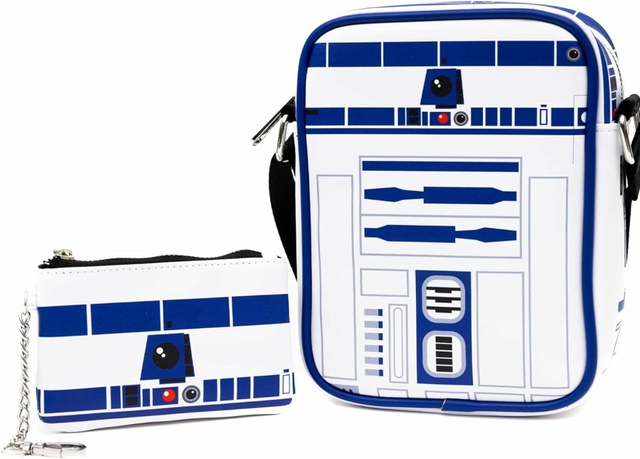 Buckle-Down Star Wars Bag And Wallet Combo, Star Wars R2 D2 Droid Body White, Vegan Leather | Coin Purses & Pouches