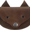 Hide & Play Hide & Play, Foxy Head Shape Coin Purse Handmade From Full Grain Leather - Bourbon Brown | Coin Purses & Pouches