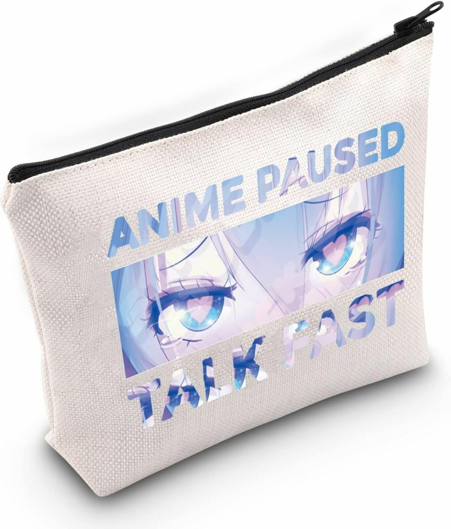 WZMPA Wzmpa Anime Fans Cosmetic Makeup Bag Anime Cosplay Gift Anime Paused Talk Fast Makeup Zipper Pouch Bag For Teenagers Anime Girls (Anime Paused) | Coin Purses & Pouches