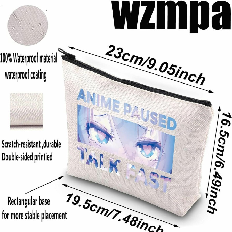 WZMPA Wzmpa Anime Fans Cosmetic Makeup Bag Anime Cosplay Gift Anime Paused Talk Fast Makeup Zipper Pouch Bag For Teenagers Anime Girls (Anime Paused) | Coin Purses & Pouches