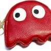 Mazeology Claret Red Big Eyes Pac-Man Octopus Design Leather Coin Purse | Coin Purses & Pouches