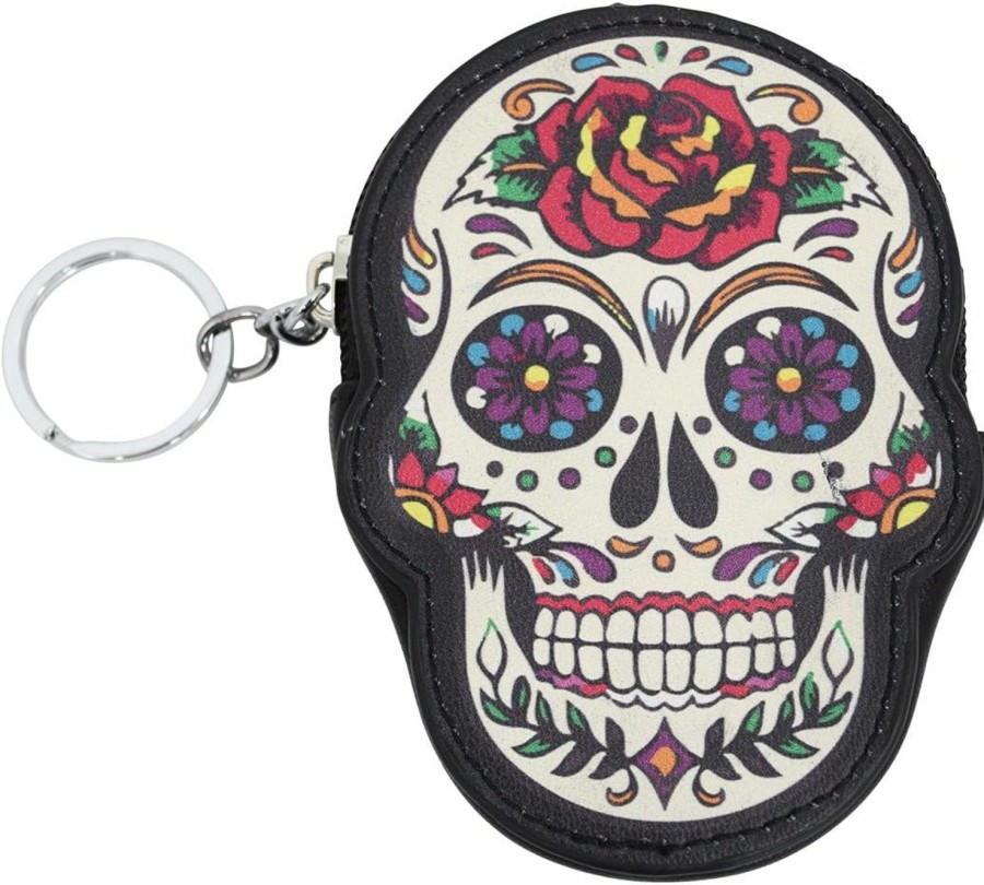 Lost Queen Lost Queen Rose Sugar Skull Dia De Muertos Coin Purse Wallet | Coin Purses & Pouches