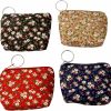 PHILITA Philita Women'S Canvas Coin Purse Vintage Wallet Zipper Coin Pocket With Key Holder, Casino Coin Purse Organizer (4 Pack) | Coin Purses & Pouches