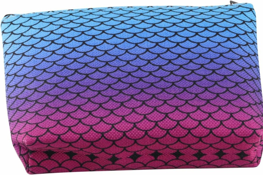 WZMPA Wzmpa Colourful Mermaid Scale Cosmetic Bag Mermaid Lover Gifts Mermaid Makeup Zipper Pouch Bag Mermaid Cosplay Gift (Mermaid) | Coin Purses & Pouches