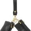 BuitBoll Buitboll Dual Pouch Wristlet Wallet For Women, Mini Zip Around Wristlet Portable Keychain Wallet Detachable Small Change Purse Coin Pocket (Black) | Coin Purses & Pouches