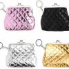 Oyachic Oyachic 4 Packs Quilted Coin Purse Pu Leather Change Pouch Money Bag Vintage Buckle Clutch Kiss-Lock Wallet With Keychain Card Holder For Women | Coin Purses & Pouches