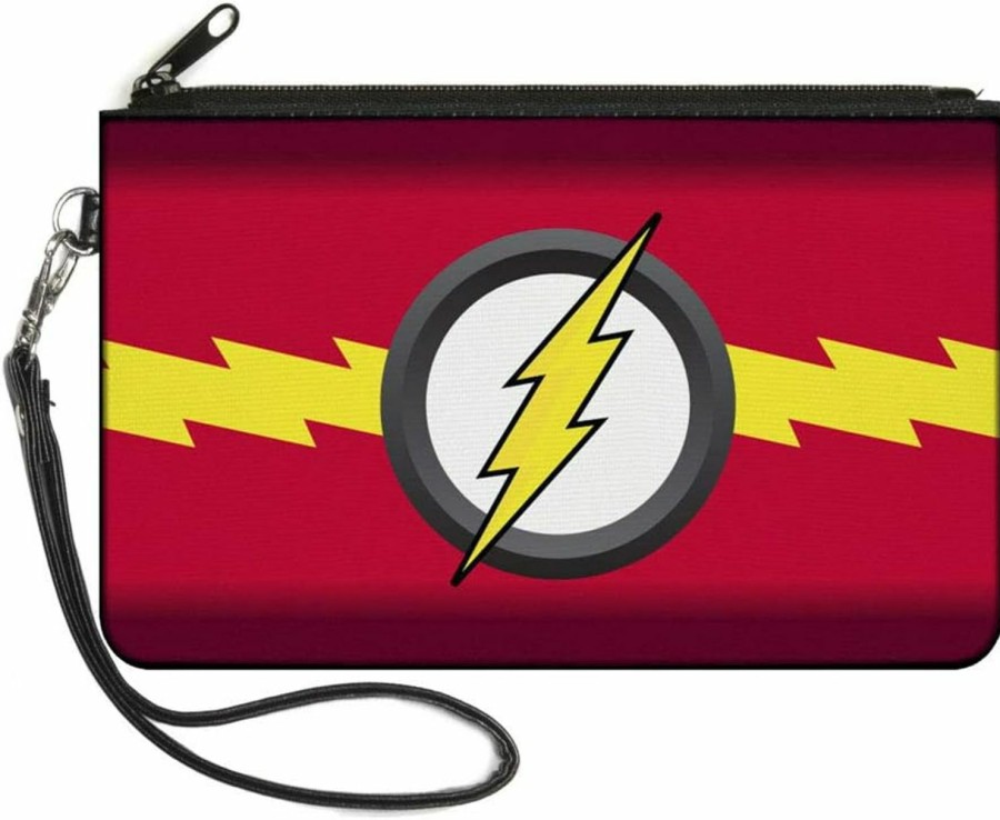 Buckle-Down Buckle-Down Zip Wallet The Flash Large Accessory, The Flash, 8" X 5" | Coin Purses & Pouches