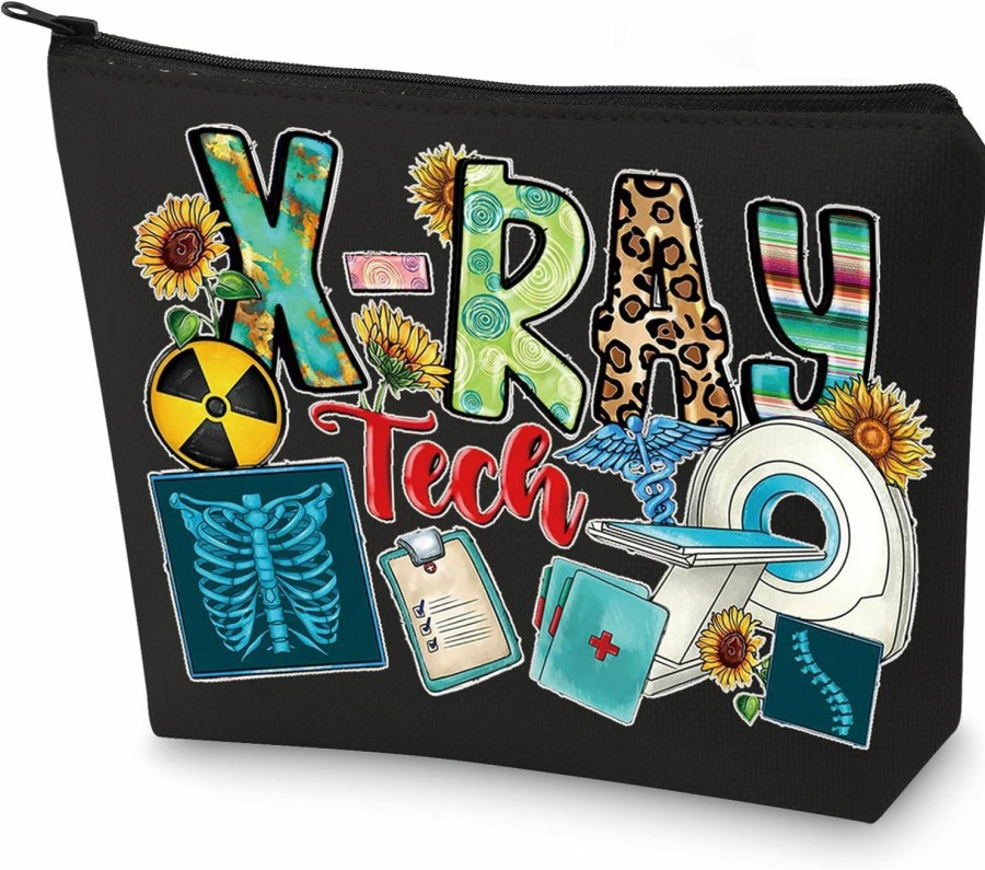 WZMPA Wzmpa X-Ray Tech Cosmetic Bag Radiology Technician Gifts Radiologist Graduation Makeup Zipper Pouch Bag X Ray Technician Gift (X-Ray Tech) | Coin Purses & Pouches