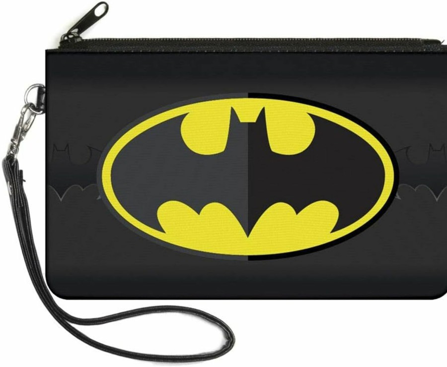 Buckle-Down Buckle-Down Buckle-Down Zip Wallet Batman Large Accessory, Batman, 8" X 5" | Coin Purses & Pouches