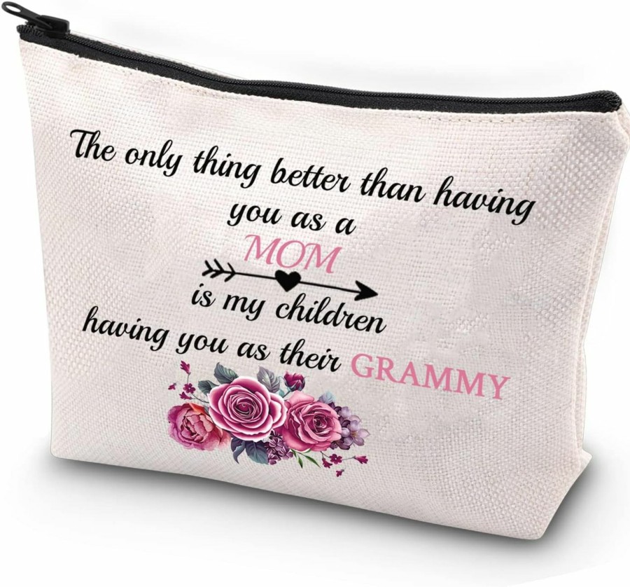 JYTAPP Jytapp Grammy Grandma Gifts Best Grammy Ever Gift The Only Thing Better Than Having You As A Mom Is My Children Having You As Their Grammy Cosmetic Bag | Coin Purses & Pouches