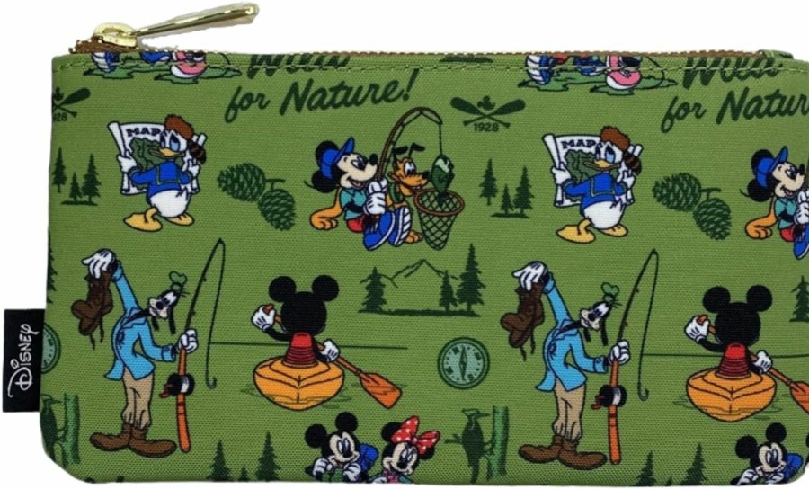 Loungefly Loungefly Mickey, Minnie, & Friends Camping Aop Nylon Pouch | Coin Purses & Pouches