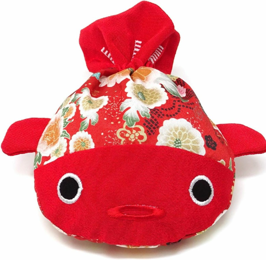 Honbay Honbay Cute Japanese Style Goldfish Drawstring Bag Gift Bag Cosmetic Bag Jewelry Pouch Coin Purse, 22X15Cm/8.7X5.9Inch (Red) | Coin Purses & Pouches